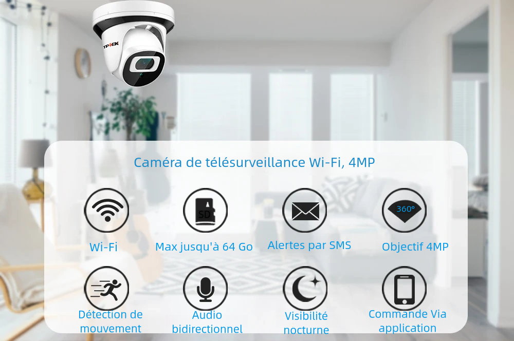 Caméra de Surveillance Sans Fil